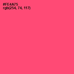 #FE4A75 - Wild Watermelon Color Image