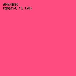 #FE4B80 - French Rose Color Image