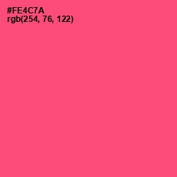 #FE4C7A - Wild Watermelon Color Image