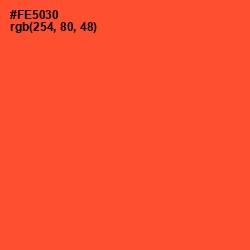 #FE5030 - Flamingo Color Image