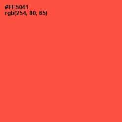 #FE5041 - Sunset Orange Color Image