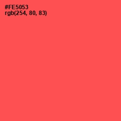#FE5053 - Sunset Orange Color Image