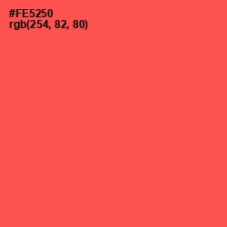 #FE5250 - Sunset Orange Color Image
