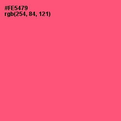 #FE5479 - Wild Watermelon Color Image