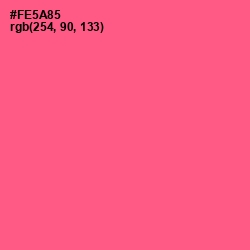 #FE5A85 - French Rose Color Image