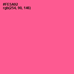 #FE5A92 - French Rose Color Image