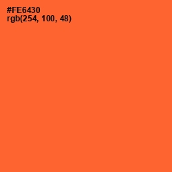 #FE6430 - Outrageous Orange Color Image