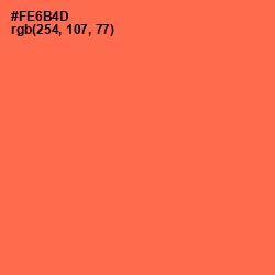 #FE6B4D - Persimmon Color Image