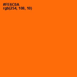 #FE6C0A - Blaze Orange Color Image