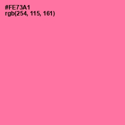 #FE73A1 - Hot Pink Color Image