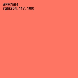#FE7564 - Sunglo Color Image