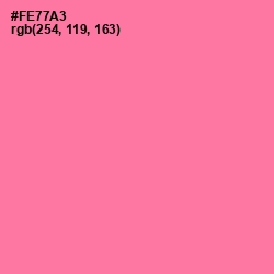 #FE77A3 - Hot Pink Color Image