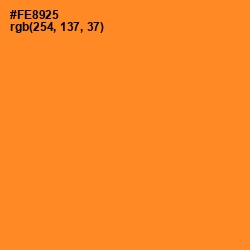 #FE8925 - Carrot Orange Color Image