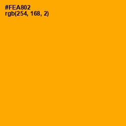 #FEA802 - Yellow Sea Color Image