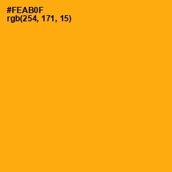 #FEAB0F - Yellow Sea Color Image