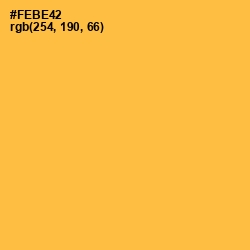 #FEBE42 - Yellow Orange Color Image