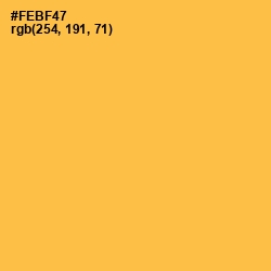 #FEBF47 - Casablanca Color Image