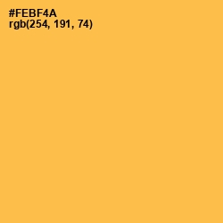 #FEBF4A - Casablanca Color Image