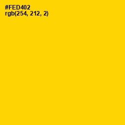 #FED402 - Gold Color Image