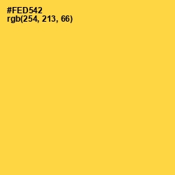 #FED542 - Mustard Color Image
