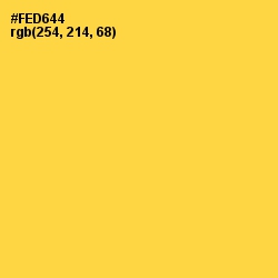 #FED644 - Mustard Color Image