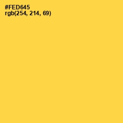 #FED645 - Mustard Color Image