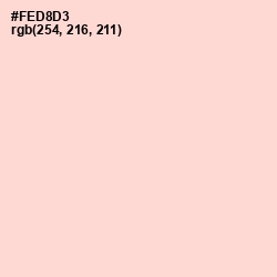 #FED8D3 - Peach Schnapps Color Image