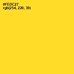#FEDC27 - Golden Dream Color Image
