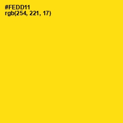 #FEDD11 - Candlelight Color Image