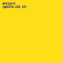 #FEDE17 - Candlelight Color Image