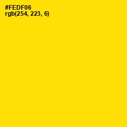 #FEDF06 - School bus Yellow Color Image