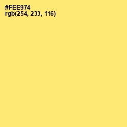 #FEE974 - Marigold Yellow Color Image