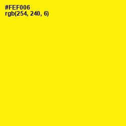 #FEF006 - Yellow Color Image