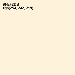 #FEF2DB - Peach Cream Color Image