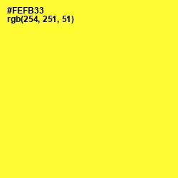 #FEFB33 - Golden Fizz Color Image