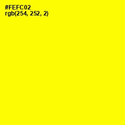 #FEFC02 - Yellow Color Image