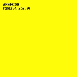 #FEFC09 - Yellow Color Image