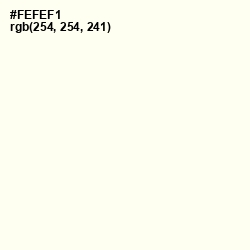 #FEFEF1 - Rice Cake Color Image