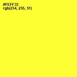 #FEFF33 - Golden Fizz Color Image