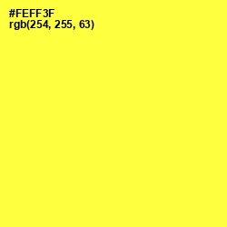 #FEFF3F - Golden Fizz Color Image