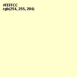 #FEFFCC - Lemon Chiffon Color Image