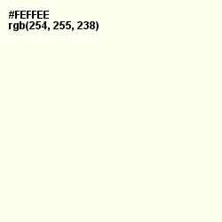 #FEFFEE - Apricot White Color Image