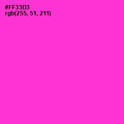 #FF33D3 - Razzle Dazzle Rose Color Image