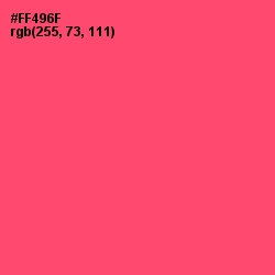 #FF496F - Wild Watermelon Color Image