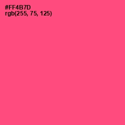 #FF4B7D - Wild Watermelon Color Image
