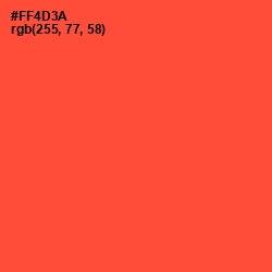 #FF4D3A - Flamingo Color Image