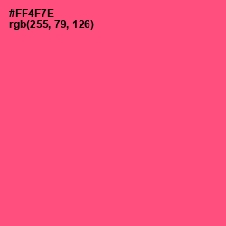 #FF4F7E - Wild Watermelon Color Image