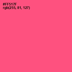 #FF517F - Wild Watermelon Color Image