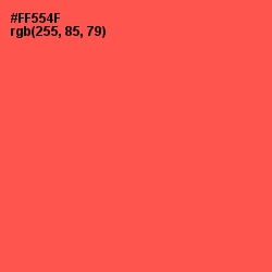 #FF554F - Sunset Orange Color Image