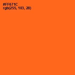 #FF671C - Orange Color Image